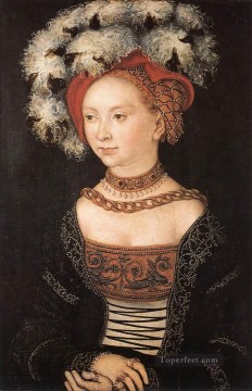  woman Oil Painting - Portrait Of A Young Woman Renaissance Lucas Cranach the Elder